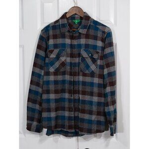 Flannel button-down shirt